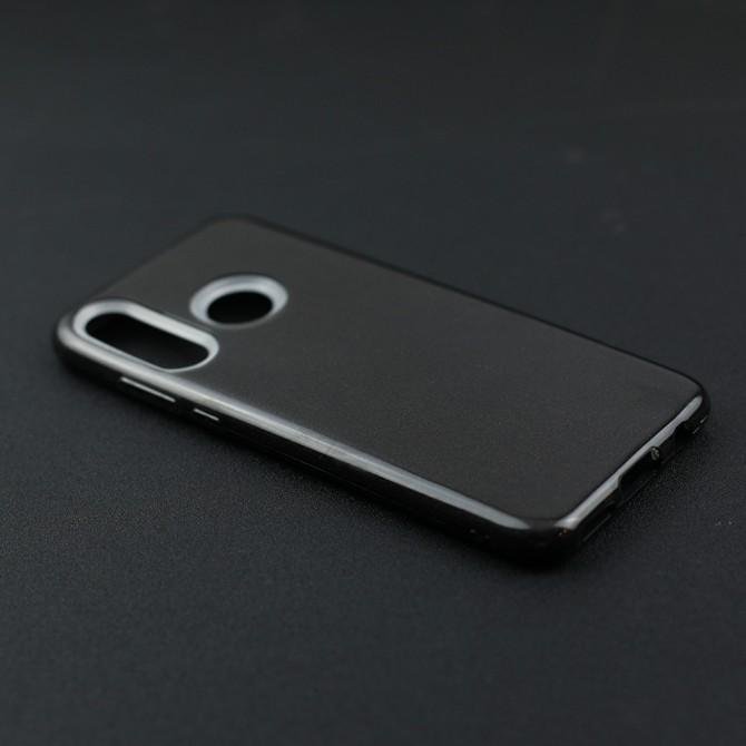 Чохол Silicone 3in1 Блискітки для Huawei P30 Lite Чорний-3