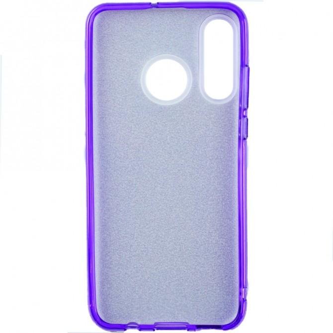 Чехол Silicone 3in1 Блёстки для Huawei P30 Lite Violet-2