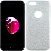 Чохол Silicone 3in1 Блискітки для iPhone 6 Срібло