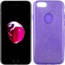 Чохол Silicone 3in1 Блискітки для iPhone 6 Фіолетовий