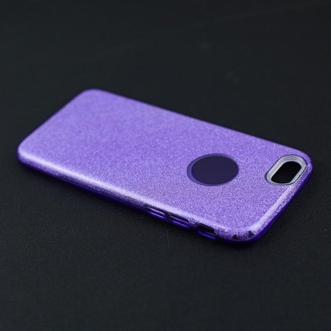 Чехол Silicone 3in1 Блёстки для iPhone 6 Violet-3