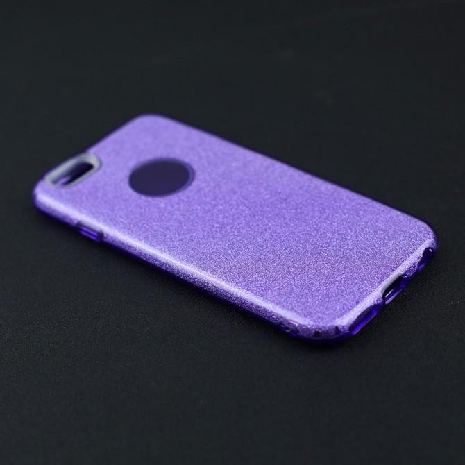 Чехол Silicone 3in1 Блёстки для iPhone 6 Violet-4