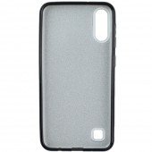 Чохол Silicone 3in1 Блискітки для Samsung A105 Galaxy A10 Чорний