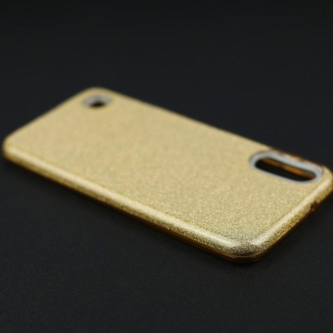 Чехол Silicone 3in1 Блёстки для Samsung A105 Galaxy A10 Gold-2