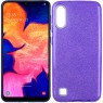 Чохол Silicone 3in1 Блискітки для Samsung A105 Galaxy A10 Фіолетовий