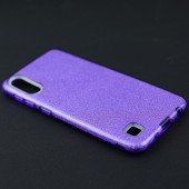 Чохол Silicone 3in1 Блискітки для Samsung A105 Galaxy A10 Фіолетовий