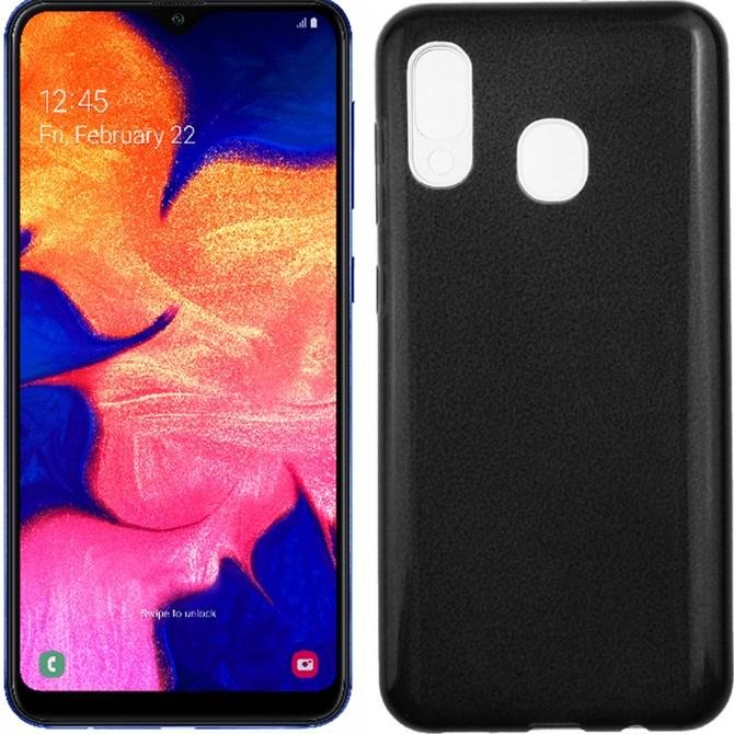 Чехол Silicone 3in1 Блёстки для Samsung A205/A305 Galaxy A20/A30 Чёрный