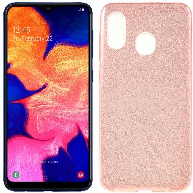 Чехол Silicone 3in1 Блёстки для Samsung A205/A305 Galaxy A20/A30 Pink