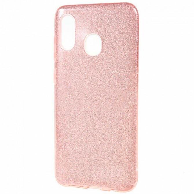 Чехол Silicone 3in1 Блёстки для Samsung A205/A305 Galaxy A20/A30 Pink-3