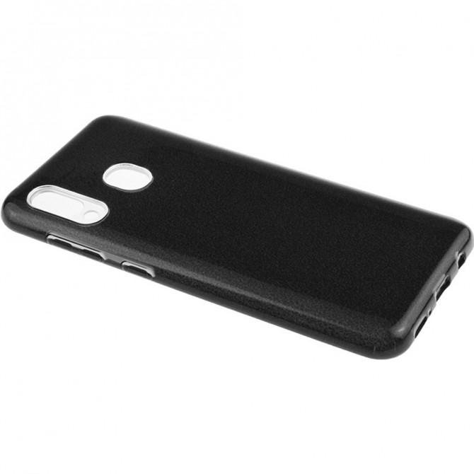 Чехол Silicone 3in1 Блёстки для Samsung A205/A305 Galaxy A20/A30 Чёрный DEL-2