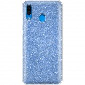 Чехол Silicone 3in1 Блёстки для Samsung A205/A305 Galaxy A20/A30 Blue DEL Чехол Silicone 3in1 Блёстки для Samsung A205/A305 Galaxy A20/A30 Blue DEL