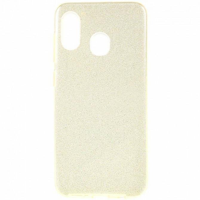 Чохол Silicone 3in1 Блискітки для Samsung A205/A305 Galaxy A20/A30 Gold DEL-1