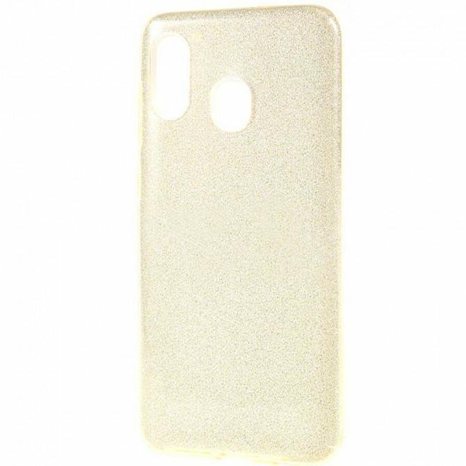 Чохол Silicone 3in1 Блискітки для Samsung A205/A305 Galaxy A20/A30 Gold DEL-2
