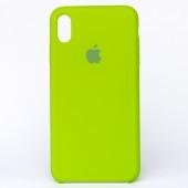 Оригинальный силиконовый чехол для iPhone Xr Салатовый FULL