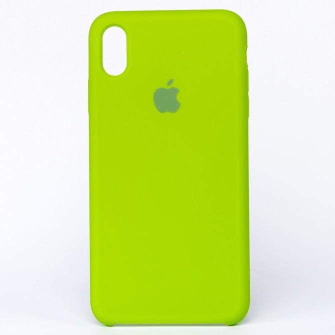 Оригінальний силіконовий чохол для iPhone Xr Салатовий FULL