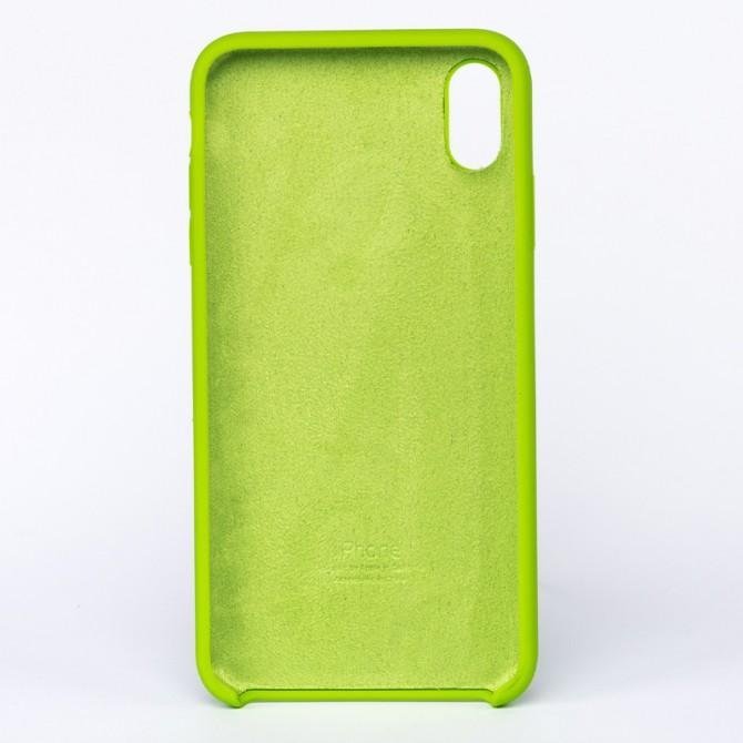 Оригінальний силіконовий чохол для iPhone Xr Салатовий FULL-1