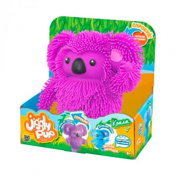 Інтерактивна іграшка Jiggly Pup Запальна Коала Фіолетова-1