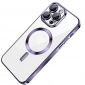 Силіконовий чохол SHINING with MagSafe для iPhone 16 Pro Max Фіолетовий