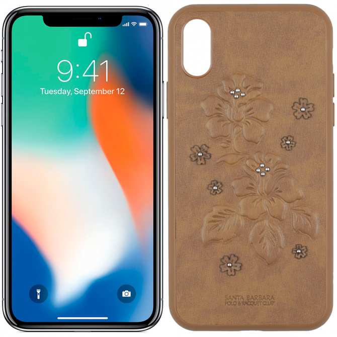 Чохол Santa Barbara Polo & Racquet Club Azalea для iPhone X Коричневий