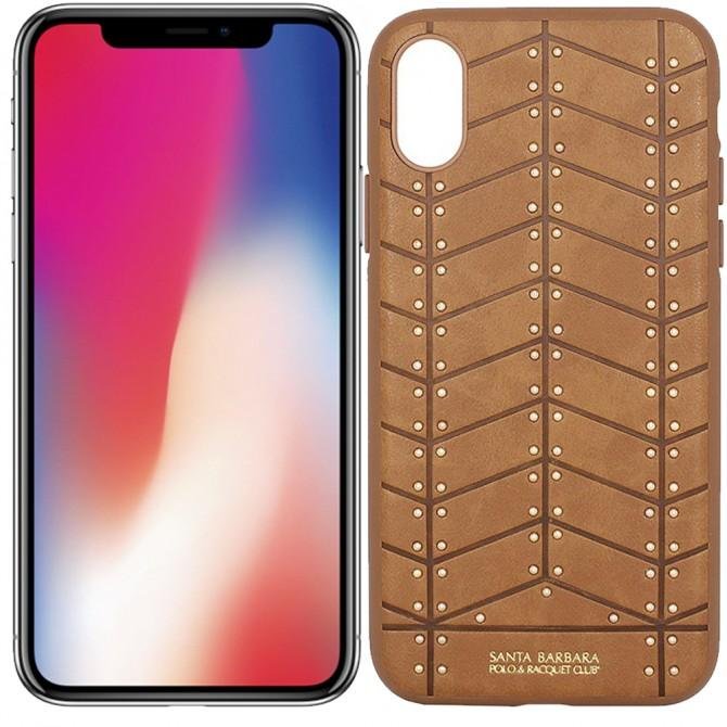 Чехол Santa Barbara Polo & Racquet Club Armor для iPhone X Brown