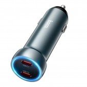 Автомобильное зарядное устройство 2Type-C Hoco Z54B PD60W/QC3.0 Metal Grey Автомобильное зарядное устройство 2Type-C Hoco Z54B PD60W/QC3.0 Metal Grey