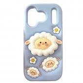 Чехол 3D Sheep series for iPhone 17 Pro Light Blue
