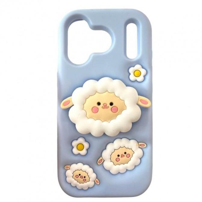Чехол 3D Sheep series for iPhone 17 Pro Light Blue
