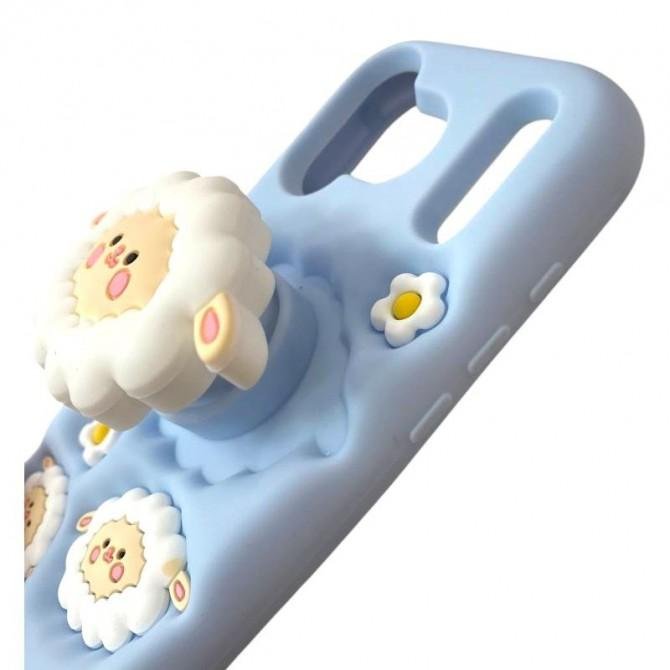 Чехол 3D Sheep series for iPhone 17 Pro Light Blue-4