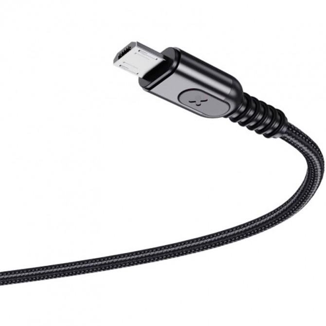 USB Cable Jellico A2 MicroUSB 1m 3A Black-1