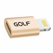 Адаптер Golf GC-31 MicroUSB to iPhone 5 Gold Адаптер Golf GC-31 MicroUSB to iPhone 5 Gold