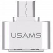 Перехідник USB Usams OTG US-SJ187 Micro OTG Silver (OTG03)