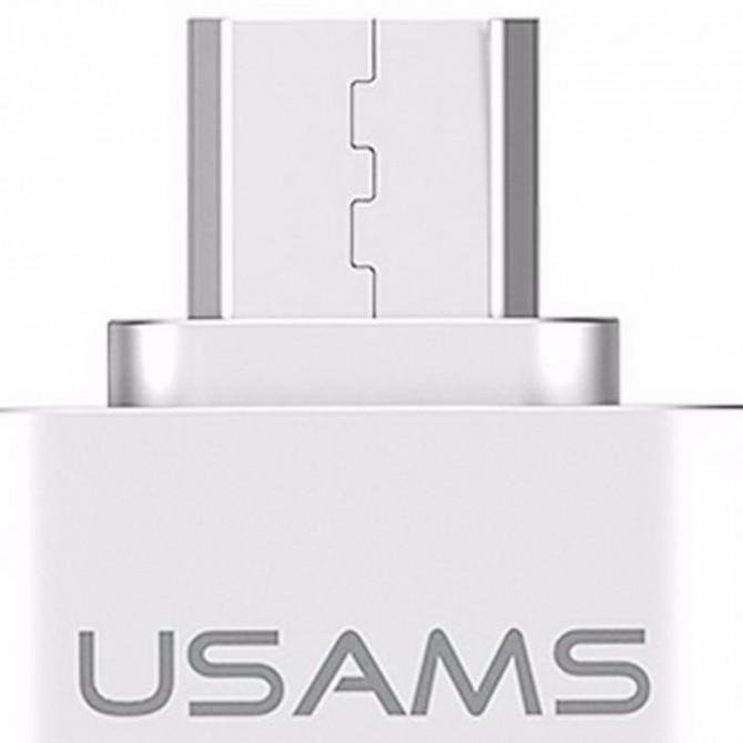 Переходник USB Usams OTG US-SJ187 Micro OTG Silver (OTG03)-1