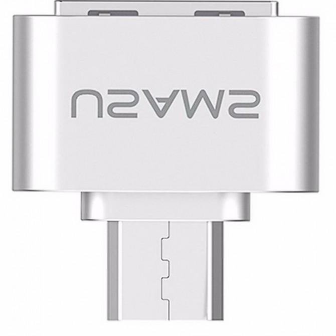Переходник USB Usams OTG US-SJ187 Micro OTG Silver (OTG03)-2