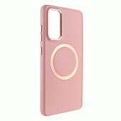 TPU чехол Bonbon Metal Style with MagSafe для Samsung Galaxy S22 Розовый