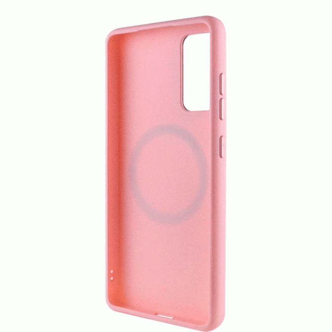 TPU чехол Bonbon Metal Style with MagSafe для Samsung Galaxy S22 Розовый-1