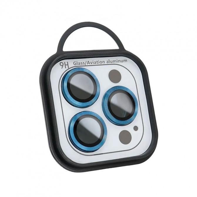 Защитное стекло на камеру Metal Classic (в упак.) для iPhone 15 Pro (6,1")/ 15 Pro Max Темно Синий