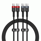 Кабель Baseus Cafule Type-C/Type-C 100W 2pcs Red/ Black+Grey 1m Кабель Baseus Cafule Type-C/Type-C 100W 2pcs Red/ Black+Grey 1m
