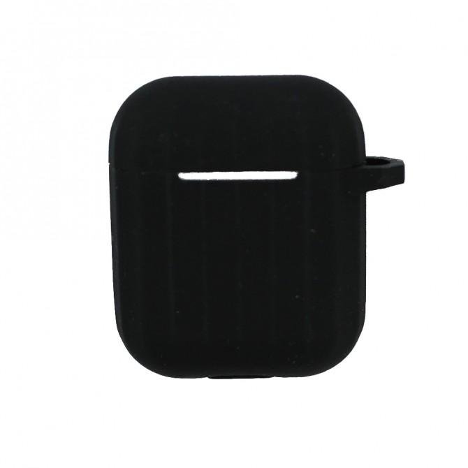 Чохол U-Like Ribbed Silicone Protective Case для Airpods Чорний