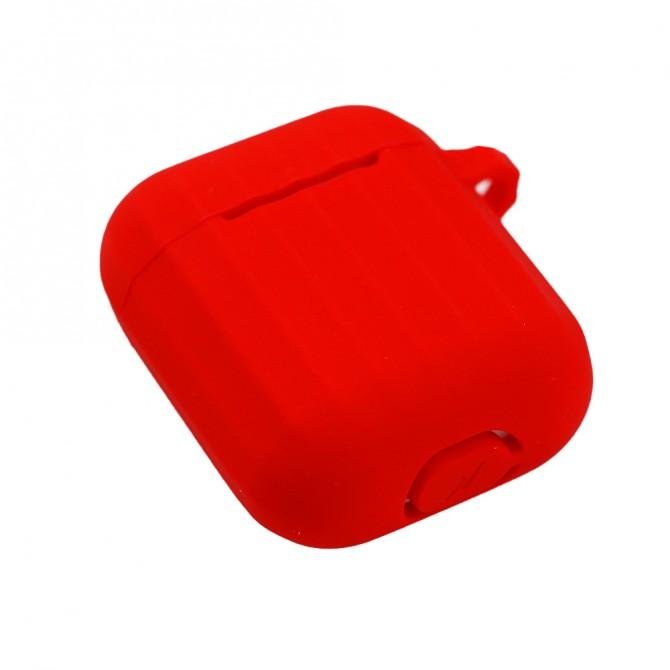 Чохол U-Like Ribbed Silicone Protective Case для Airpods Червоний-3