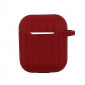 Чехол U-Like Ribbed Silicone Protective Case для Airpods Wine Red