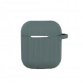 Чохол U-Like Ribbed Silicone Protective Case для Airpods Rock Сірий