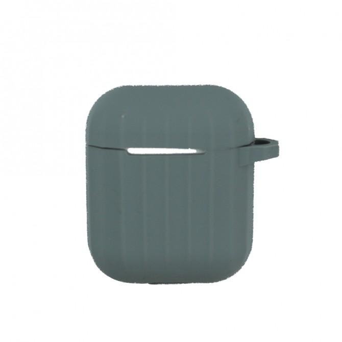 Чохол U-Like Ribbed Silicone Protective Case для Airpods Rock Сірий