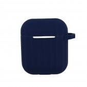 Чехол U-Like Ribbed Silicone Protective Case для Airpods Dark Blue