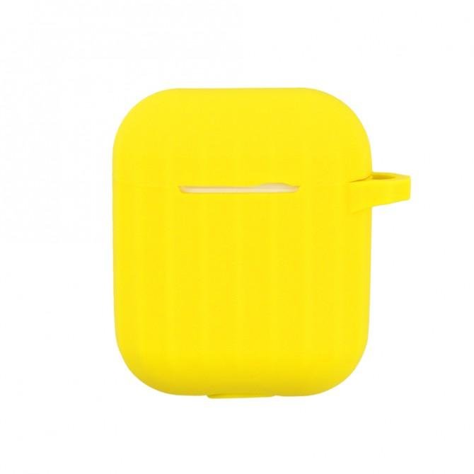 Чохол U-Like Ribbed Silicone Protective Case для Airpods Жовтий