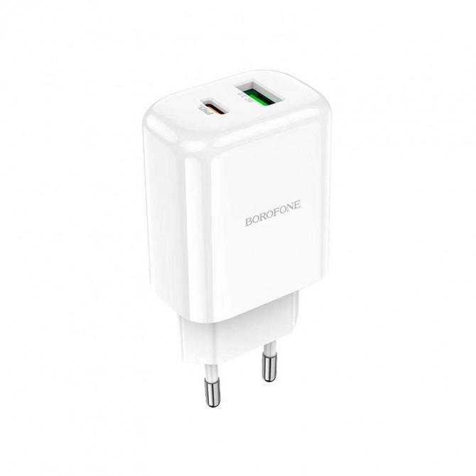 СЗУ 1USB + Type-C Borofone BN4 PD20W+QC3.0 White
