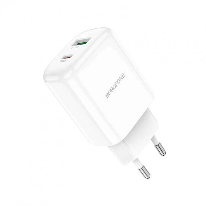 СЗУ 1USB + Type-C Borofone BN4 PD20W+QC3.0 White-1