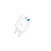 Сетевое зарядное устройство 1USB + Type-C Hoco C109A Fighter QC3.0 18W White