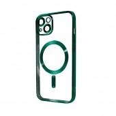 Силиконовый чехол SHINING with MagSafe для iPhone 13 Темно Зеленый