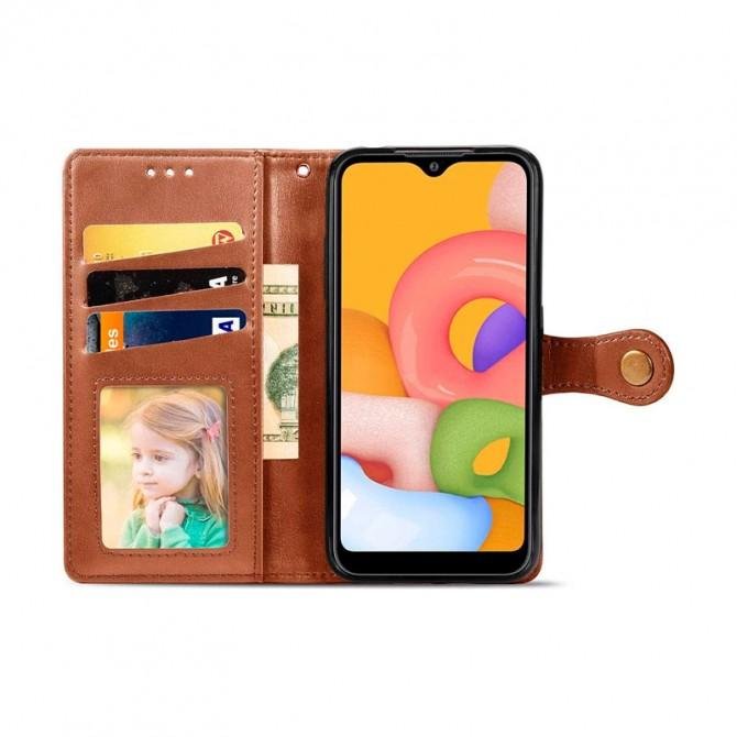 Чехол-книжка GETMAN Gallant for Oppo A78 4G Brown-1