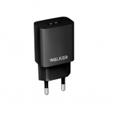 Мережевий зарядний пристрій 1USB WALKER WH-26 + MicroUSB 2A Black